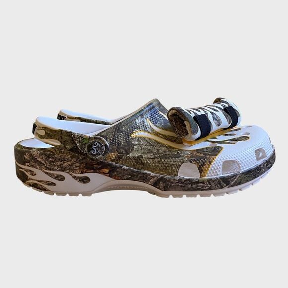 NEW Crocs Nascar Realtree Classic Clogs Size Men's 9 Women's 11 Camo Racing - Picture 6 of 13